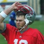 Tom Brady at Patriots rookie camp in 2000.